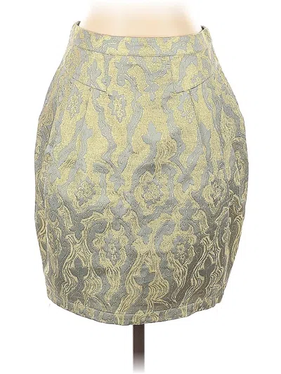 Pre-owned H&m Formal Skirt In Gold
