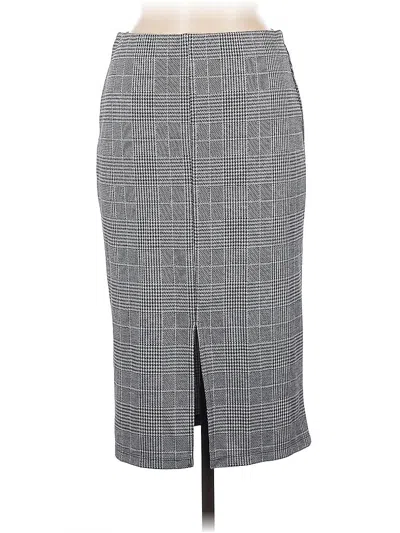 Pre-owned H&m Formal Skirt In Gray