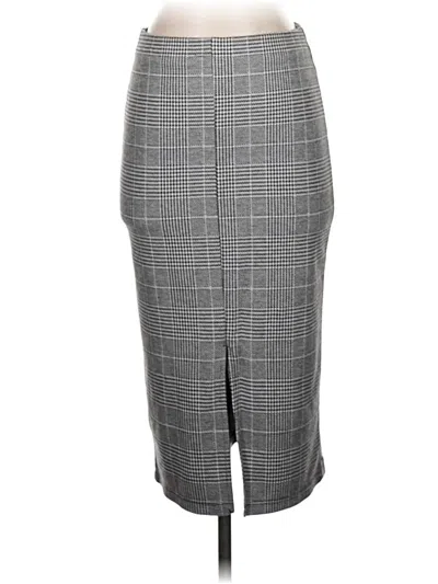 Pre-owned H&m Formal Skirt In Gray