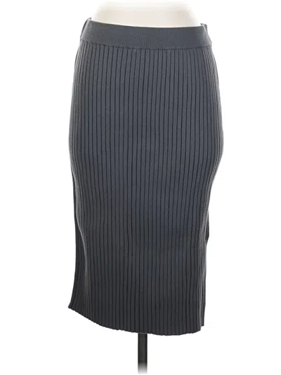 Pre-owned H&m Formal Skirt In Gray