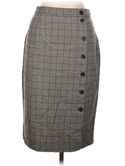 Pre-owned H&m Formal Skirt In Gray