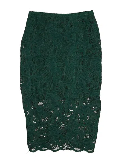 Pre-owned H&m Formal Skirt In Green