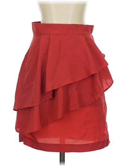 Pre-owned H&m Formal Skirt In Red