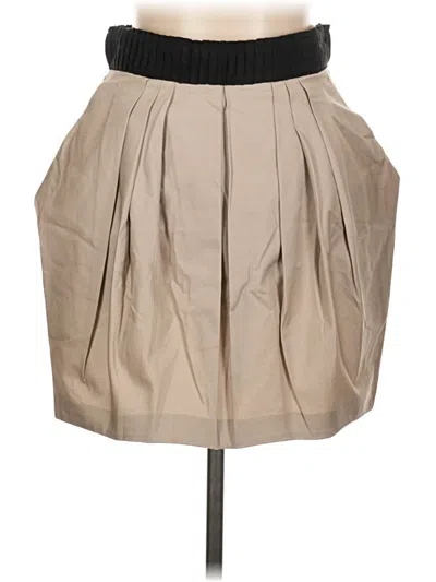 Pre-owned H&m Formal Skirt In Tan