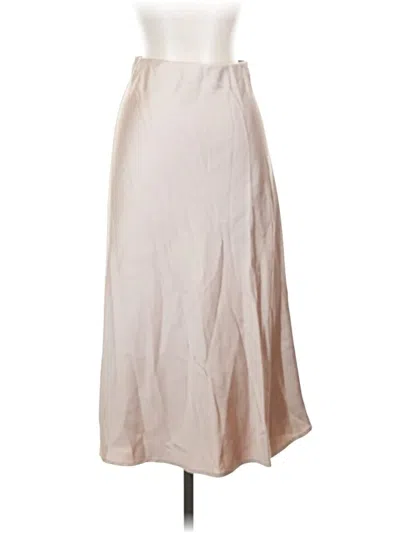 Pre-owned H&m Formal Skirt In Tan