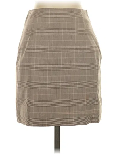 Pre-owned H&m Formal Skirt In Tan