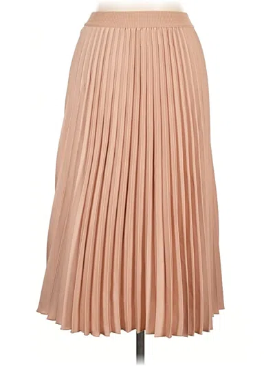 Pre-owned H&m Formal Skirt In Tan