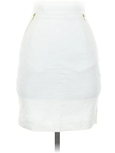 Pre-owned H&m Formal Skirt In White