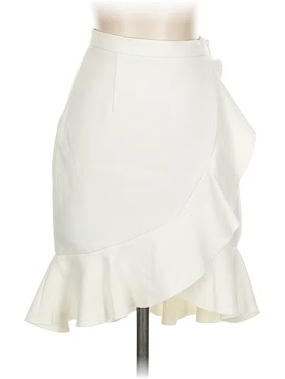 Pre-owned H&m Formal Skirt In White