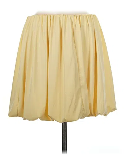 Pre-owned H&m Formal Skirt In Yellow
