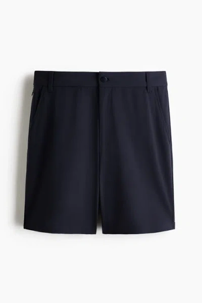 H&m Four-way Stretch Loose Fit Chino Shorts In Blue