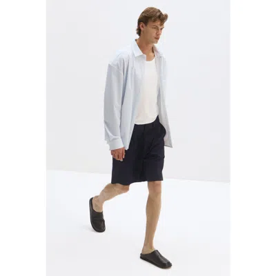 H&m Four-way Stretch Loose Fit Shorts In Blue