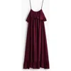 H&m Frill-trimmed A-line Dress In Brown