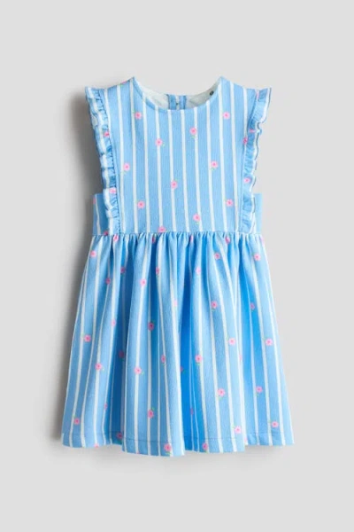 H&m Kids'  Frill-trimmed Cotton Dress In Multi