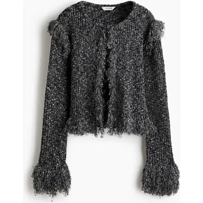 H&m Fringed Cardigan In Animal Print