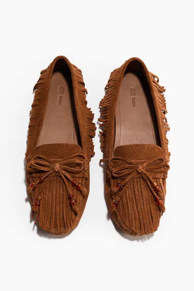 H&m Fringed Loafers In Brown