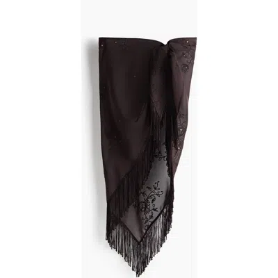 H&m Fringe-trimmed Sarong In Gray