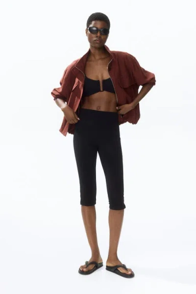 H&m Funnel-collar Jacket In Brown