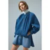 H&m Gathered Bomber Jacket In Blue
