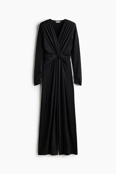 H&m Glittery Jumpsuit In Black