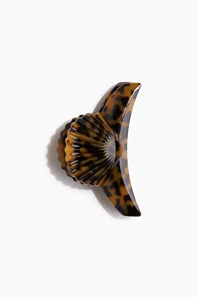 H&m Hair Claw In Brown/tortoiseshell Pattern