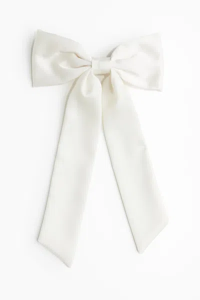 H&m Hair Clip With Bow In White