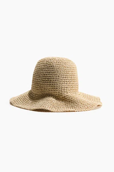 H&m Handmade Straw Hat In Beige