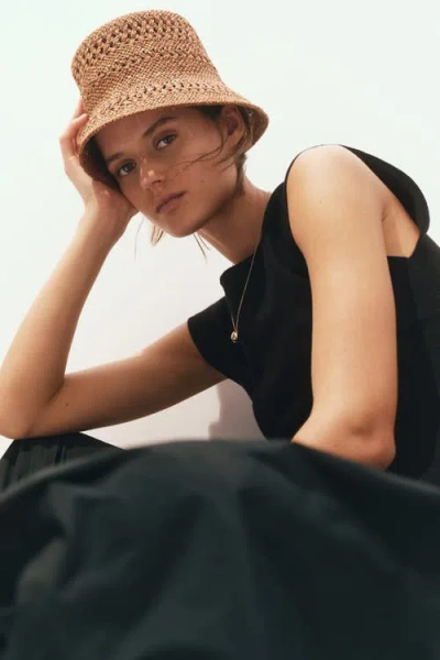 H&m Handmade Straw Hat In Neutral