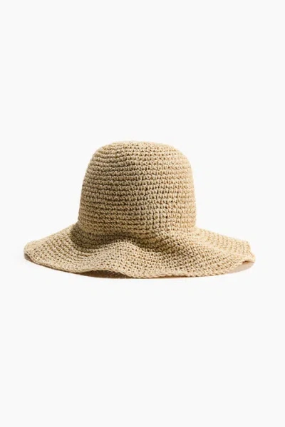 H&m Handmade Straw Hat In Brown