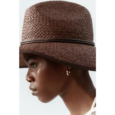 H&m Handmade Straw Hat In Brown