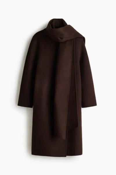 H&m Handmade Wool-blend Coat In Brown