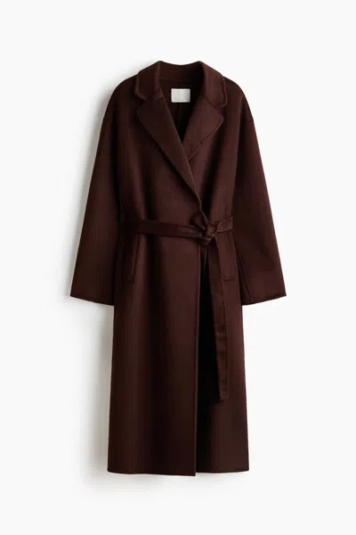 H&m Handmade Wool-blend Coat In Brown