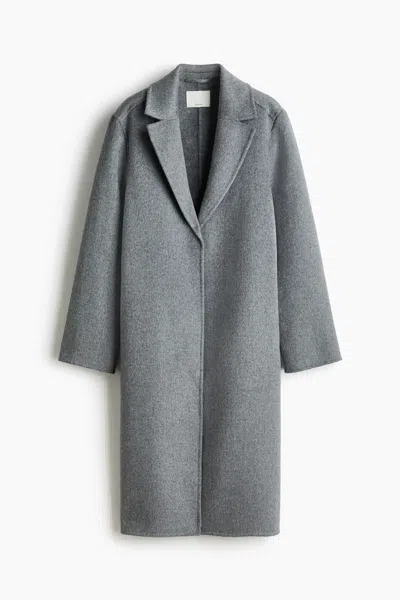 H&m Handmade Wool-blend Coat In Gray