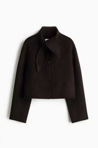 H&m Handmade Wool-blend Jacket In Brown