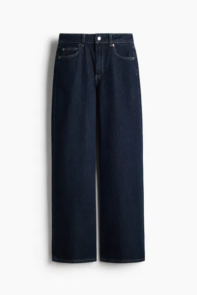 H&m Harper High Rise Wide Leg Jeans In Blue