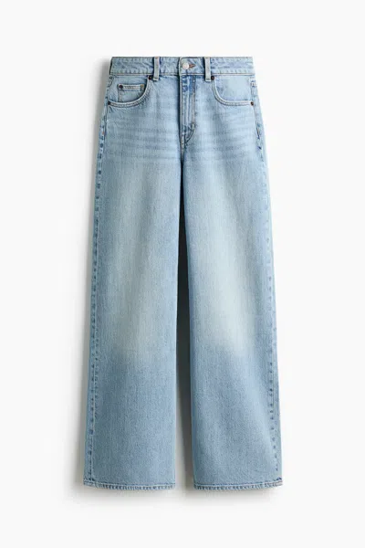 H&m Ava Ultra High Rise Wide Leg Jeans In Blue