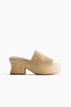 H&m Heeled Espadrilles In Brown