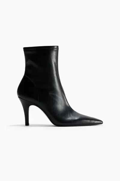 H&m Heeled Sock Boots In Black