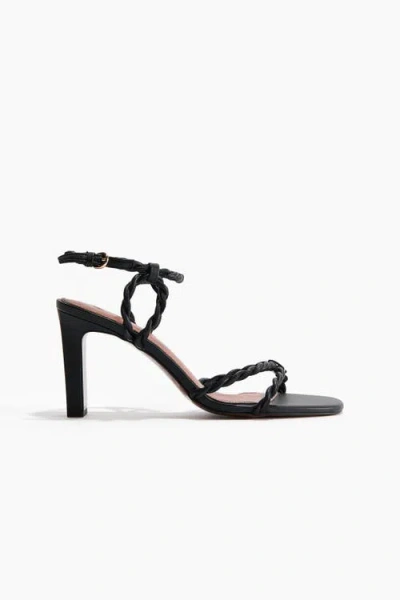 H&m Heeled Strappy Sandals In Black