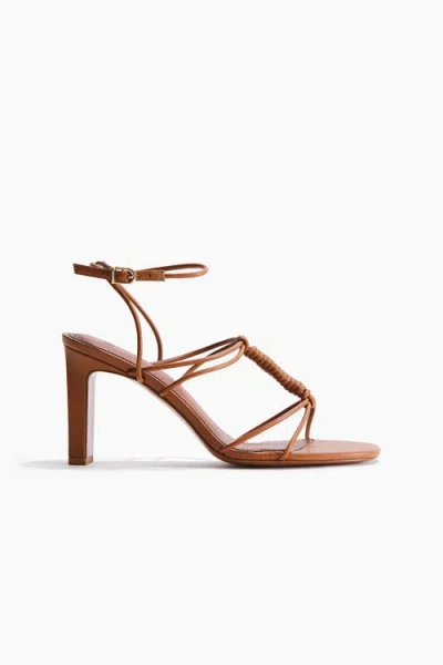 H&m Heeled Strappy Sandals In Brown