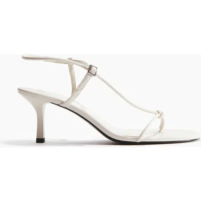 H&m Heeled Strappy Sandals In White