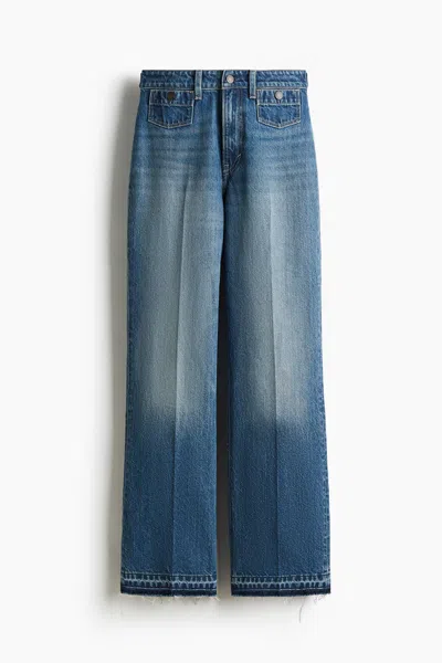 H&m High Flared Jeans In Blue