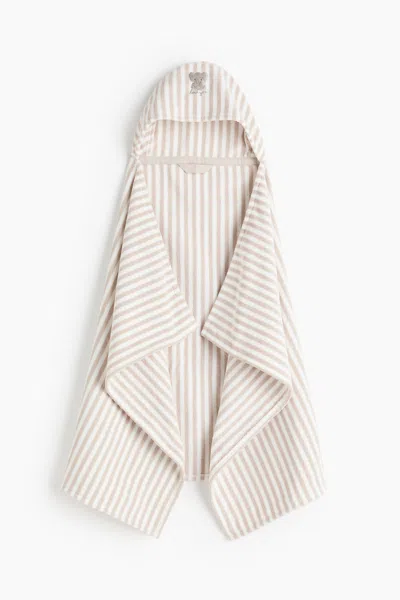 H&m Hooded Baby Bath Towel In Neutral