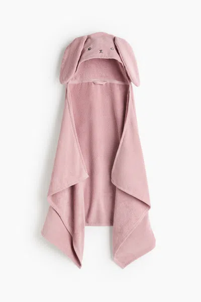 H&m Hooded Bath Towel In Pink