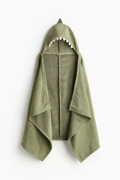 H&m Hooded Bath Towel In Green