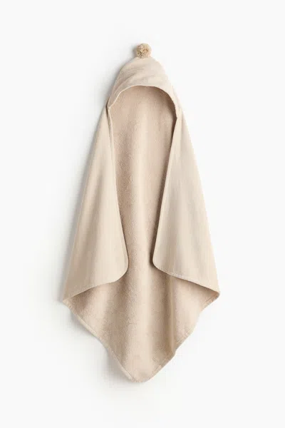 H&m Hooded Bath Towel In Neutral