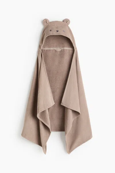 H&m Hooded Bath Towel In Brown