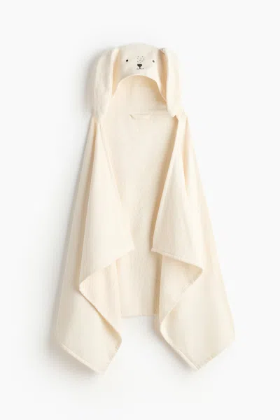 H&m Hooded Bath Towel In Neutral