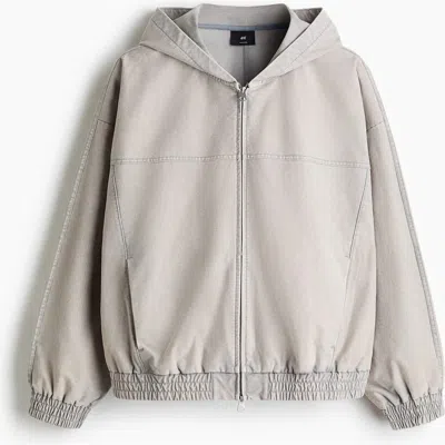 H&m Hooded Jacket In Gray
