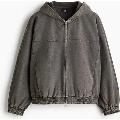 H&m Hooded Jacket In Gray
